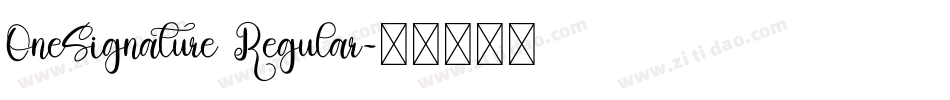 OneSignature Regular字体转换